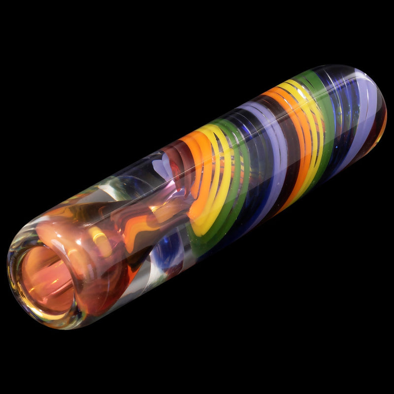 LA Pipes  Twisted Rainbow Fumed Glass Chillum LA Pipes