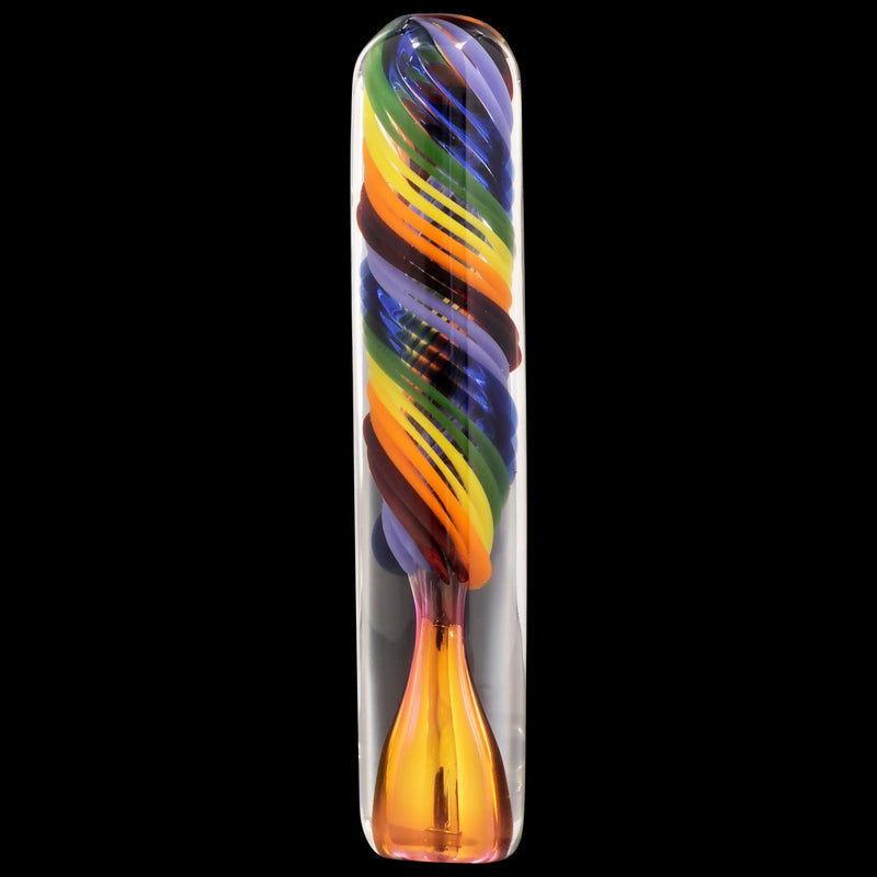 LA Pipes  Twisted Rainbow Fumed Glass Chillum LA Pipes