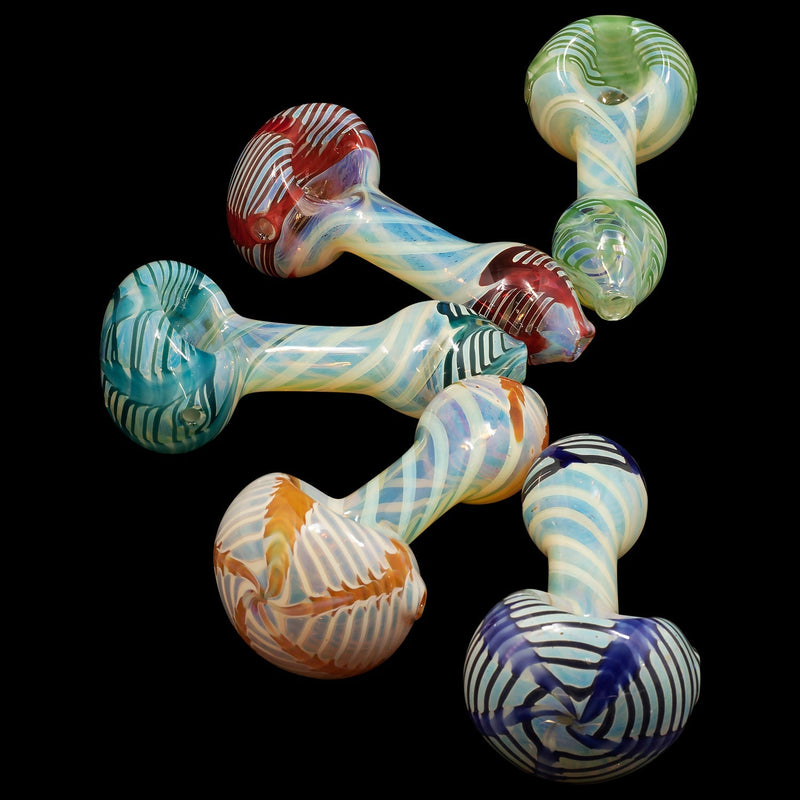 LA Pipes  Twisty Cane Spoon Glass Pipe (Various Colors) LA Pipes