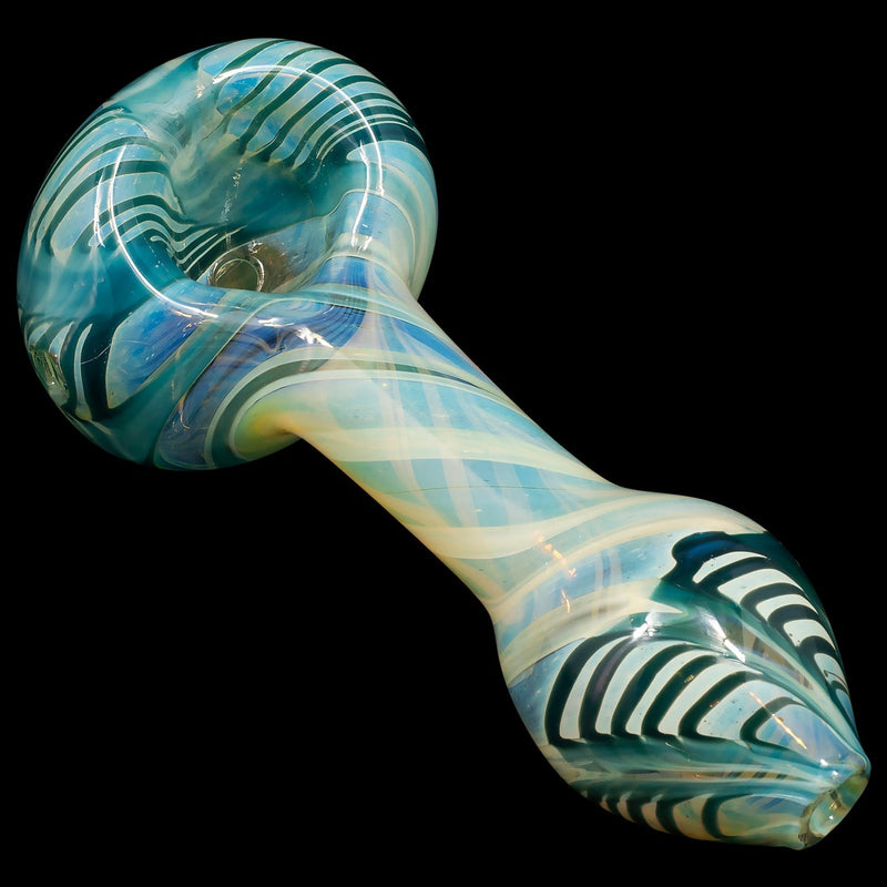 LA Pipes  Twisty Cane Spoon Glass Pipe (Various Colors) LA Pipes