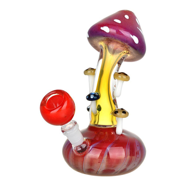 Mushroom Collective Bent Neck Glass Water Pipe - 5.25" / 10mm F CannaDrop-AFG