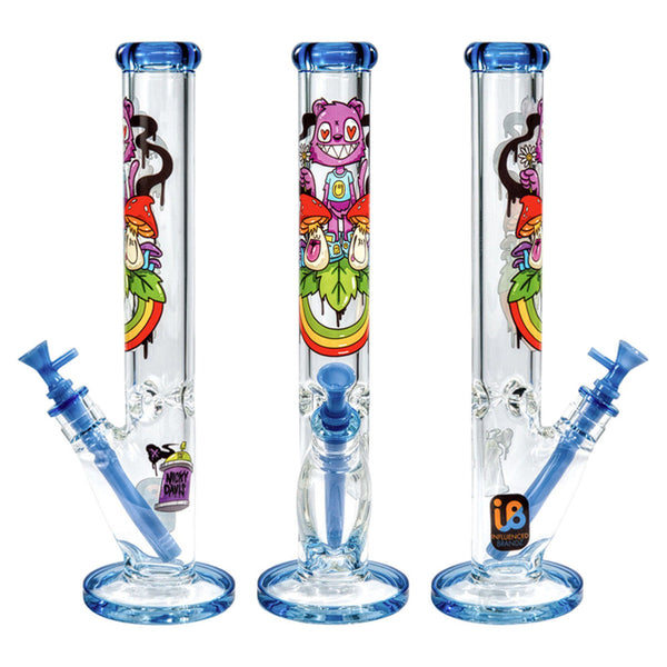 Nicky Davis Ghost Gang Straight Tube Water Pipe | 15.75" | 14mm F CannaDrop-AFG