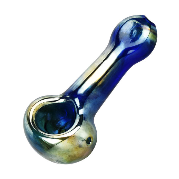 Oil Slick Lightweight Glass Spoon Pipe CannaDrop-AFG