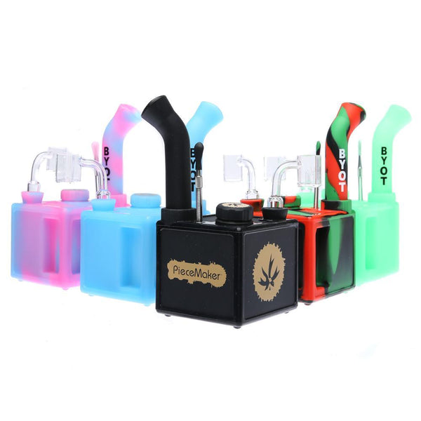 PIECEMAKER KUBE SILICONE RIG 3.5" - ASSORTED COLORS CannaDrop-Windship