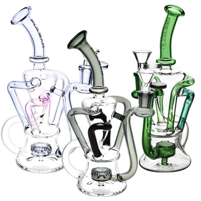 Pulsar 4-Tube Recycler Bong - 9in-14 mm CannaDrop-AFG