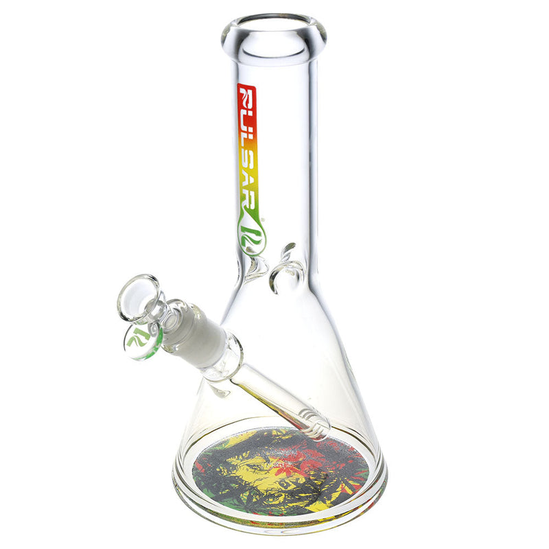 Pulsar Bottoms Up Zion Lion Water Pipe - 10"/14mm F CannaDrop-AFG