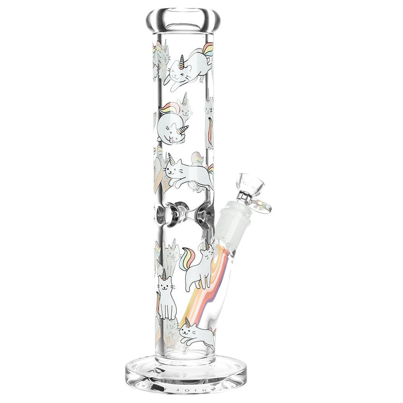 Pulsar Caticorn Design Series Straight Tube Water Pipe | 12" | 14mm F CannaDrop-AFG