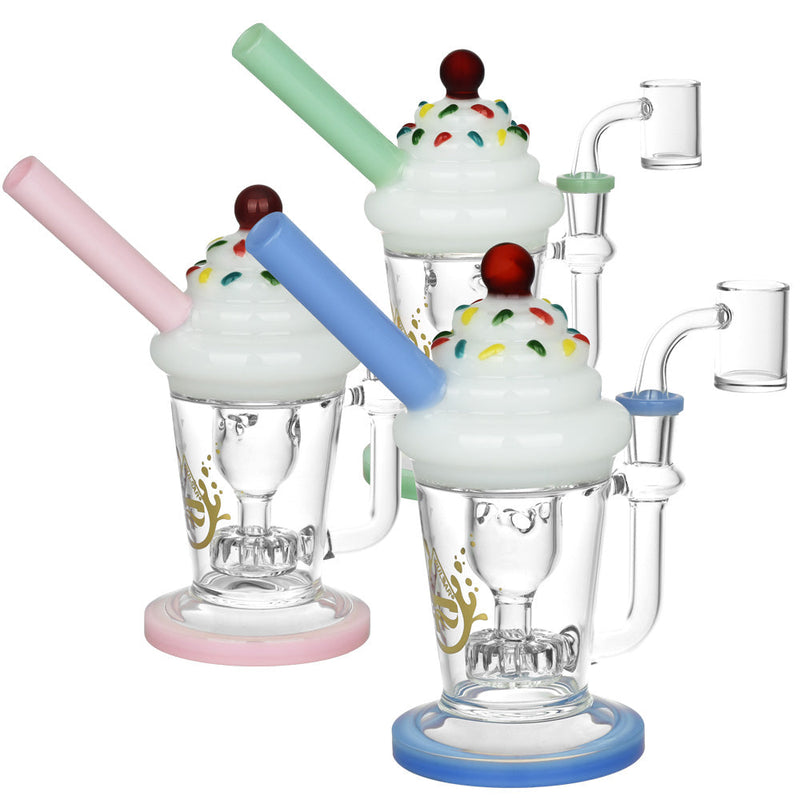 Pulsar Cherry On Top Recycler Dab Rig - 7"/14mm F / Colors Vary CannaDrop-AFG