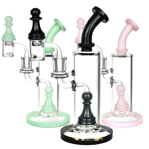 Pulsar Chess Pawn Dab Rig Set #2 - 9.25"/14mm F / Colors Vary CannaDrop-AFG
