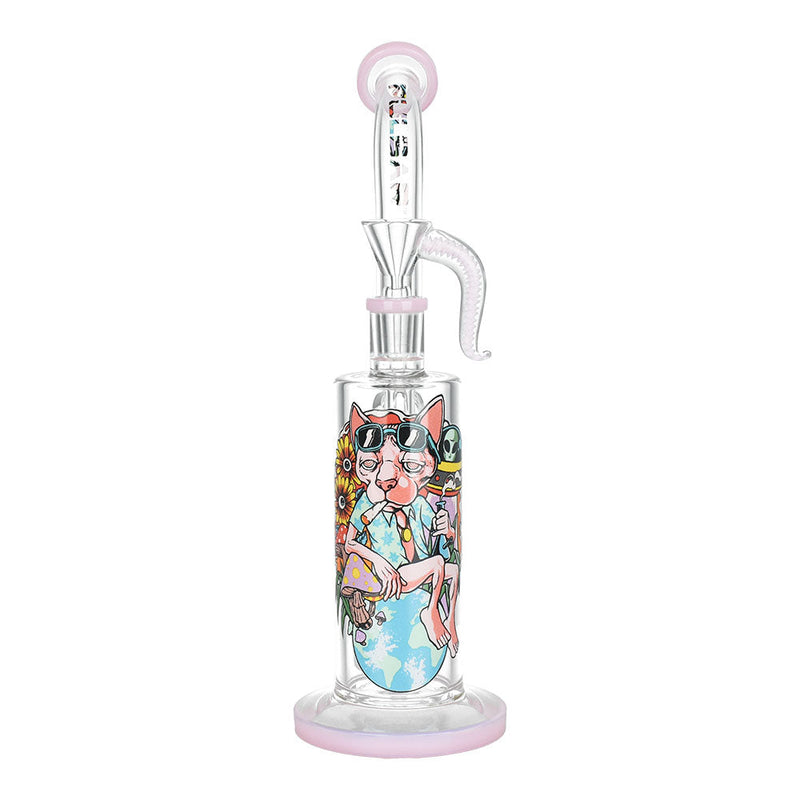 Pulsar Chill Cat Artist Series Rig-Style Water Pipe - 10.5" / 14mm F CannaDrop-AFG