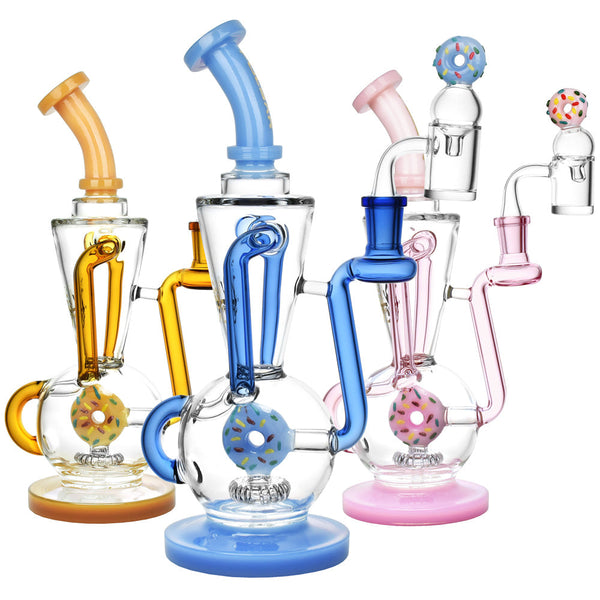Pulsar Delectable Donut Recycler Dab Rig Kit - 10.75"/14mm F / Colors Vary CannaDrop-AFG