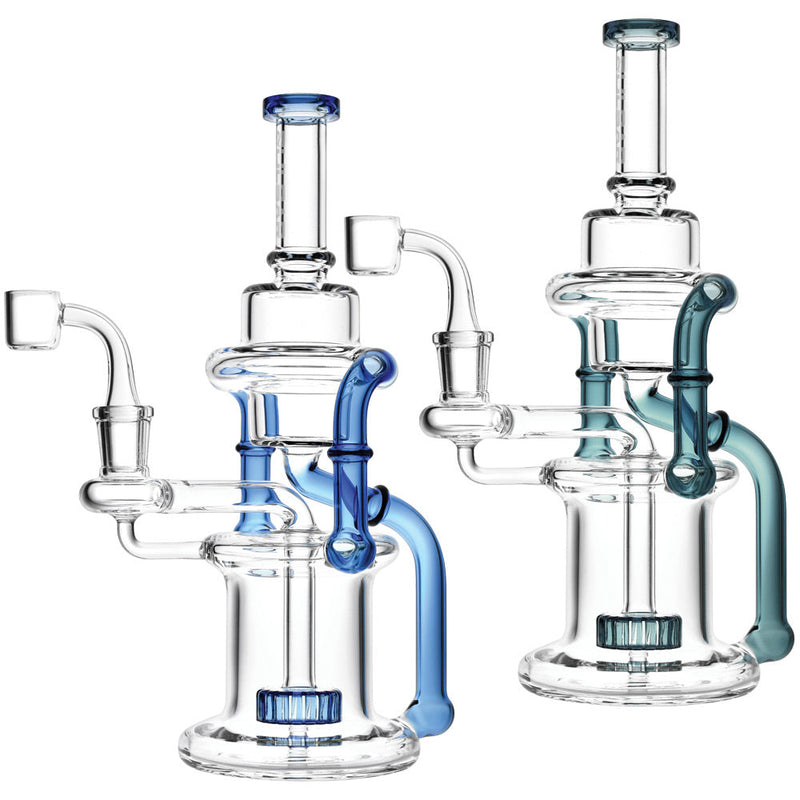 Pulsar Double Chamber Recycler Rig -10"/14mm F/Colors Vary CannaDrop-AFG
