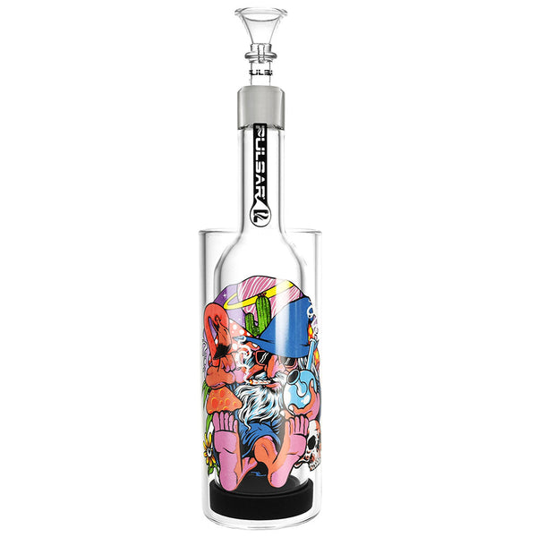 Pulsar Flamingo Wizard Gravity Water Pipe - 11.5"/19mm F CannaDrop-AFG