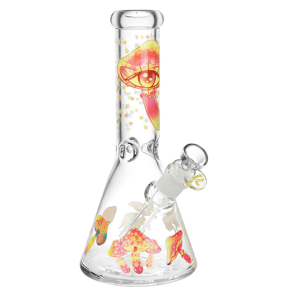 Pulsar Full Wrapped Beaker Water Pipe - 10.5"/14mm F/Watchful Shrooms CannaDrop-AFG