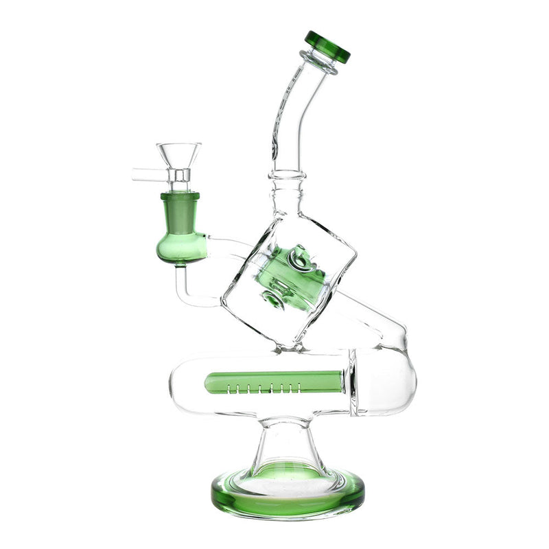 Pulsar Inception Cube Water Pipe- 10.5"/14mm F/Colors Vary CannaDrop-AFG