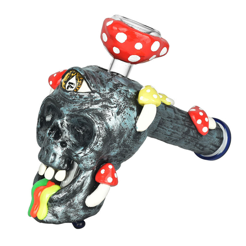 Pulsar Rainbow Puking Skull Bubbler Pipe - 8" / 19mm F CannaDrop-AFG