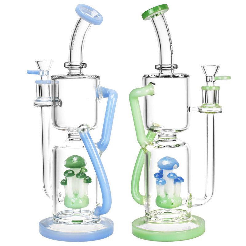 Pulsar Shroom Recycler Water Pipe - 12"/14mm F/Colors Vary CannaDrop-AFG