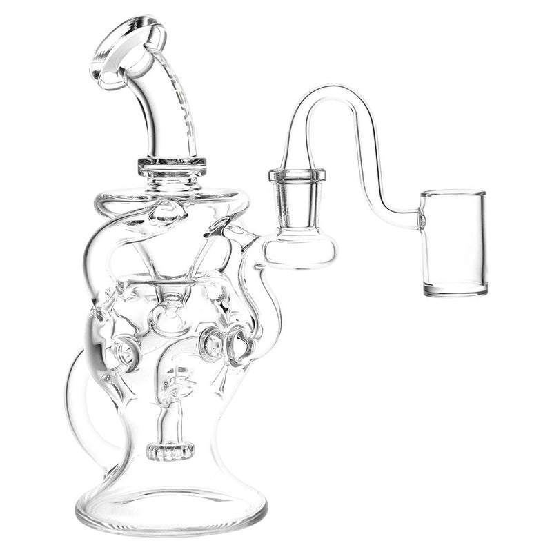 Pulsar Super Ball Egg Style Recycler 3 Arm Rig - 7.75" / 14mm F / Clear CannaDrop-AFG