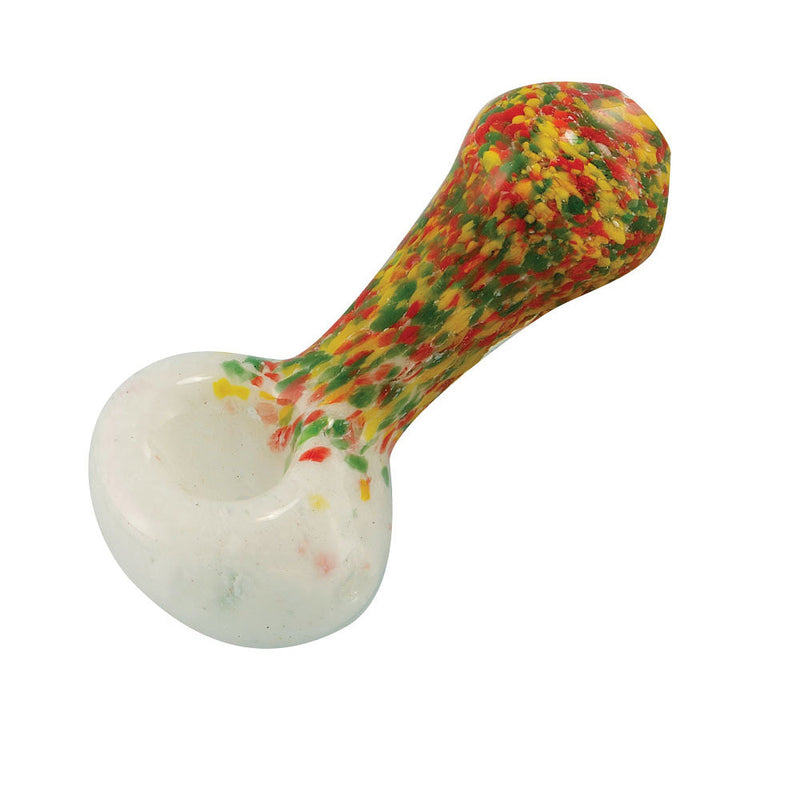 Rasta Color Frit Glass Spoon Pipe CannaDrop-AFG