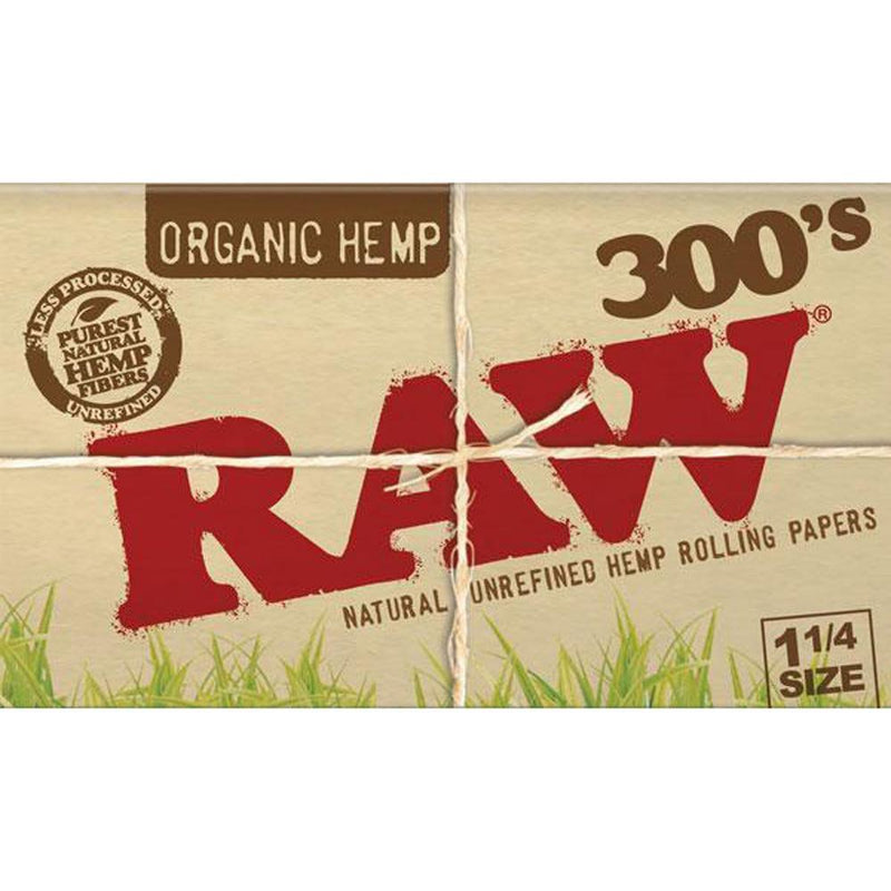 RAW Organic Hemp 300s 1 1/4 Inch Rolling Papers CannaDrop-AFG