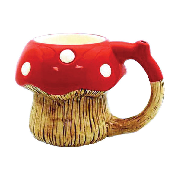 Red Mushroom Ceramic Pipe Mug - 6oz CannaDrop-AFG