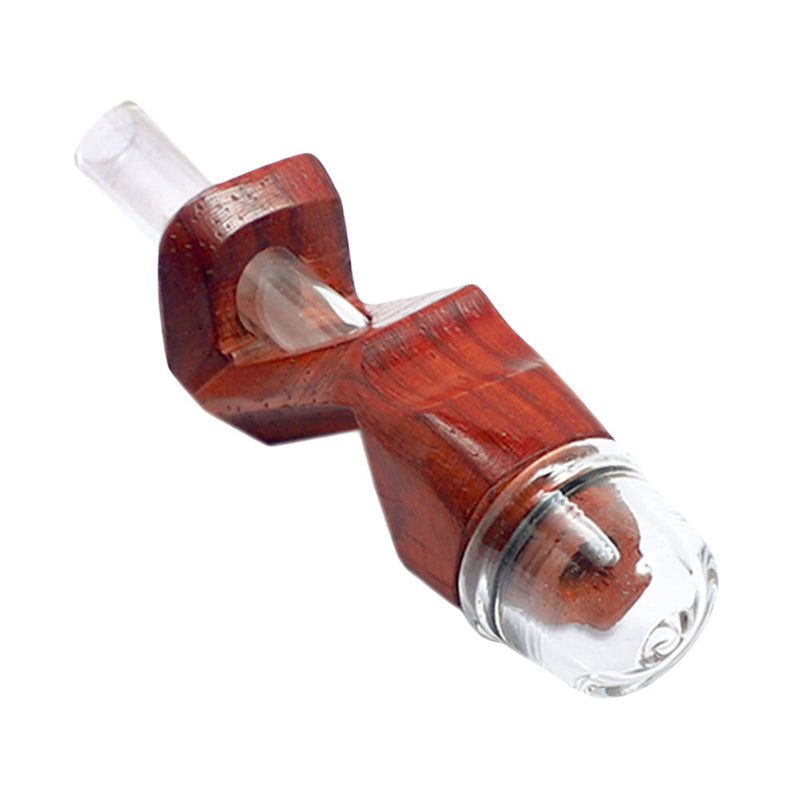 Scooped Wood 'n' Glass Hybrid Pipe | Colors Vary CannaDrop-AFG
