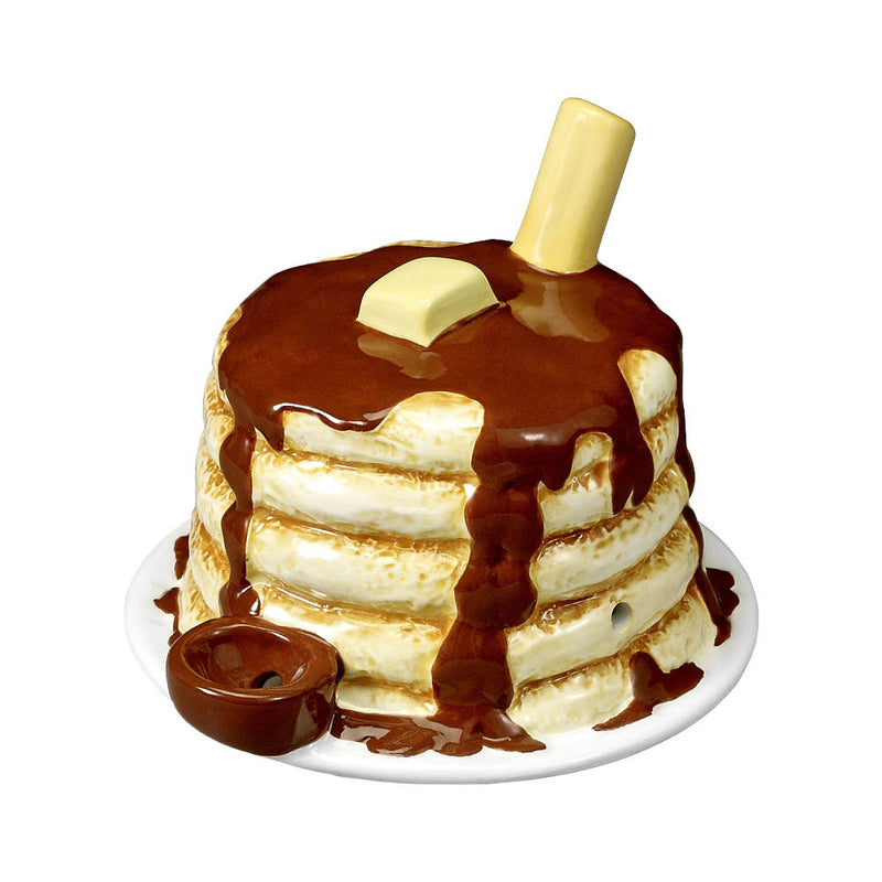 Stack Of Pancakes Ceramic Pipe | 4" CannaDrop-AFG