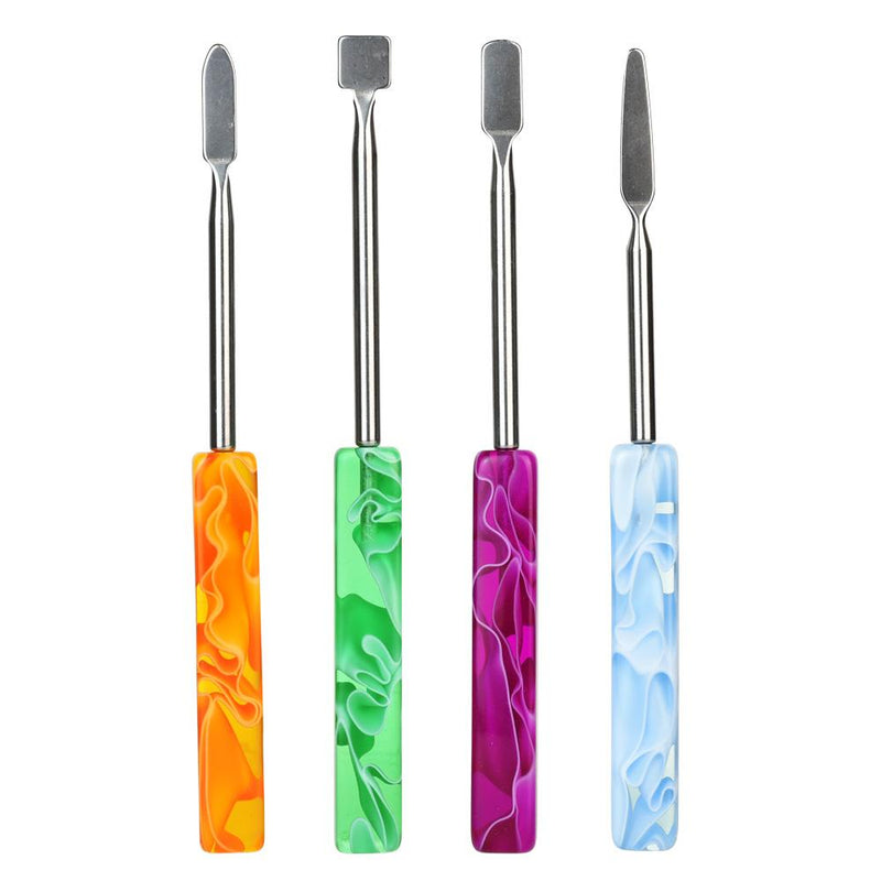 Stainless Steel Dab Tool 4pc Set | Acrylic Handles CannaDrop-AFG
