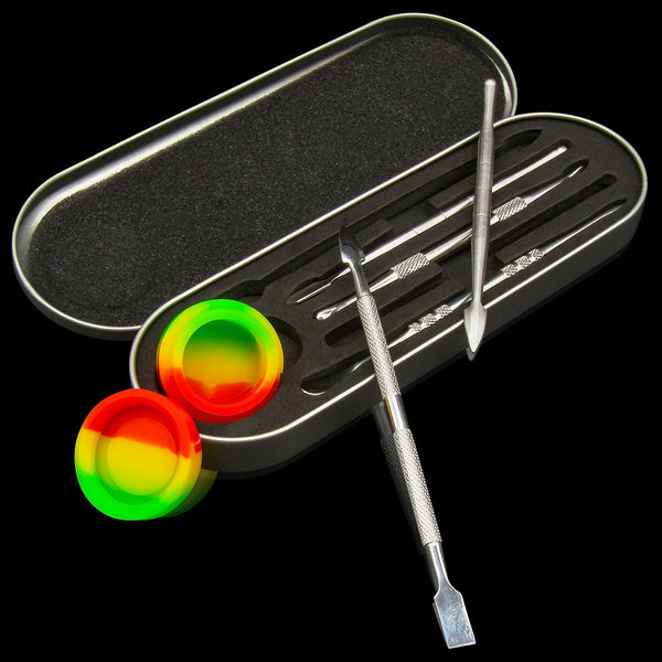 Titanium Dabber Set with Silicone Dish and Case Rupert's Drop