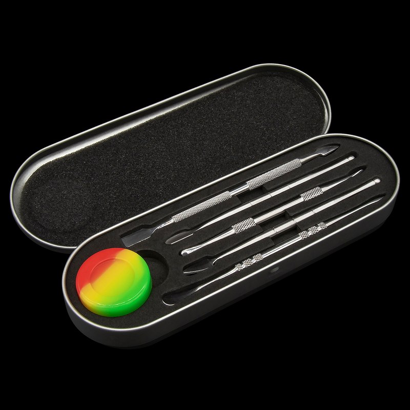 Titanium Dabber Set with Silicone Dish and Case Rupert's Drop