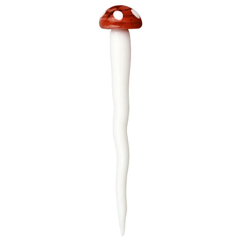 Toadstool Mushroom Twisted Glass Dab Tool CannaDrop-AFG