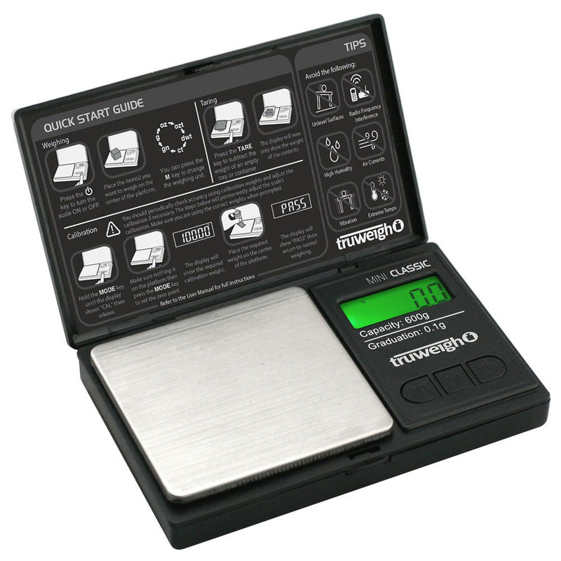 Truweigh Mini Classic Digital Mini Scale | 600g x 0.1g CannaDrop-AFG