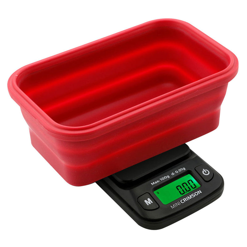 Truweigh Mini Crimson Collapsible Bowl Scale CannaDrop-AFG