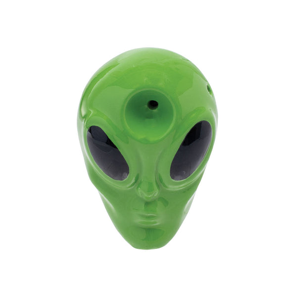Wacky Bowlz Alien Head Ceramic Hand Pipe | 3" CannaDrop-AFG