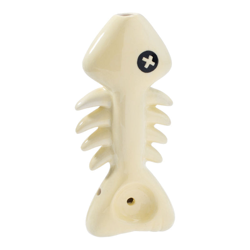 Wacky Bowlz Fish Skeleton Ceramic Hand Pipe - 4" CannaDrop-AFG