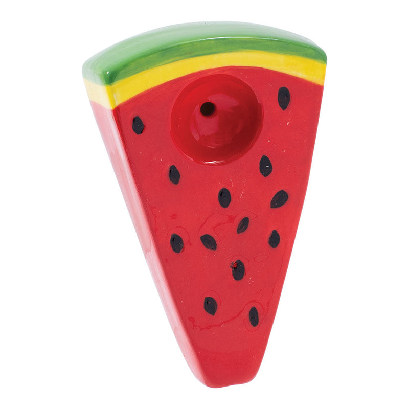 Wacky Bowlz Watermelon Slice Ceramic Pipe - 3.75" CannaDrop-AFG