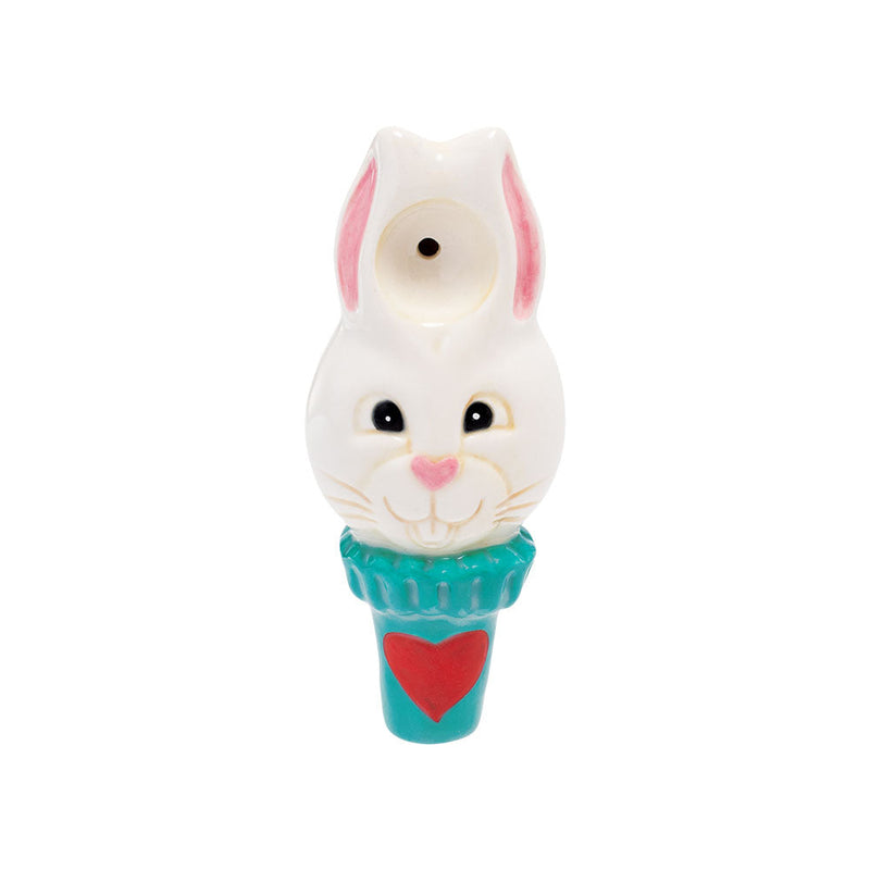 Wacky Bowlz White Rabbit Ceramic Hand Pipe | 4.5" CannaDrop-AFG