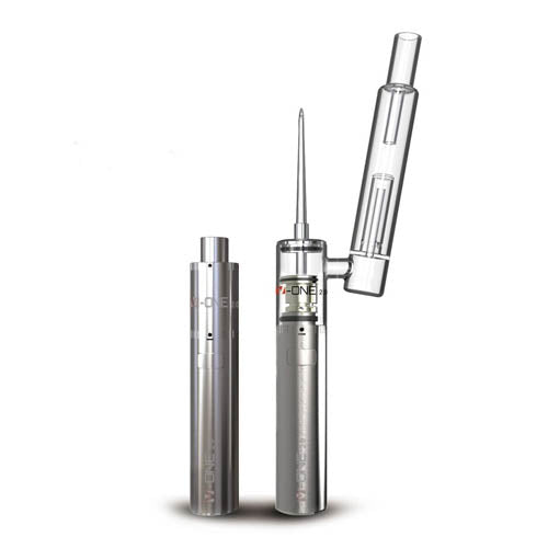 XVAPE V-ONE 2.0 CONCENTRATE VAPORIZER W/ BUBBLER - SILVER CannaDrop-Windship