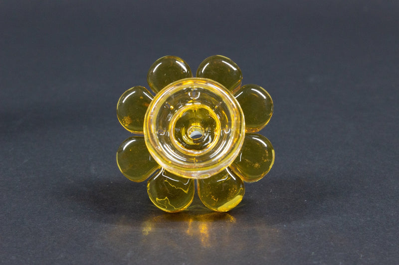 14mm Flower Glass on Glass Slide.
