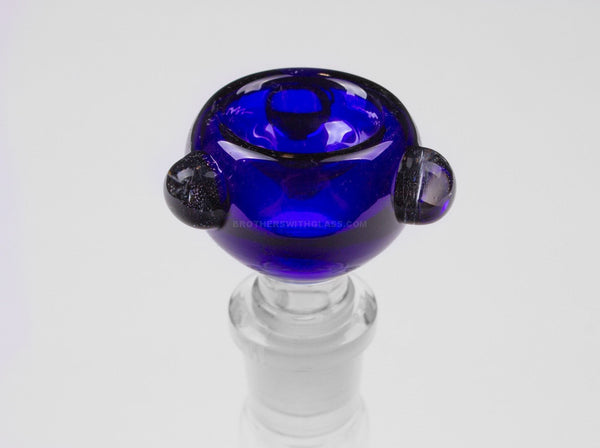 18mm Glass Slide With Marbles - Blue.