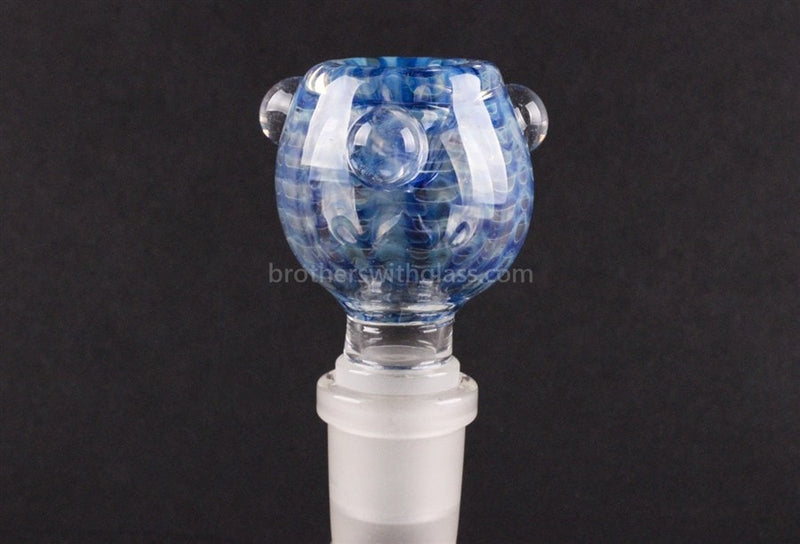 18mm Glass Slide With Marbles - Blue Rake.