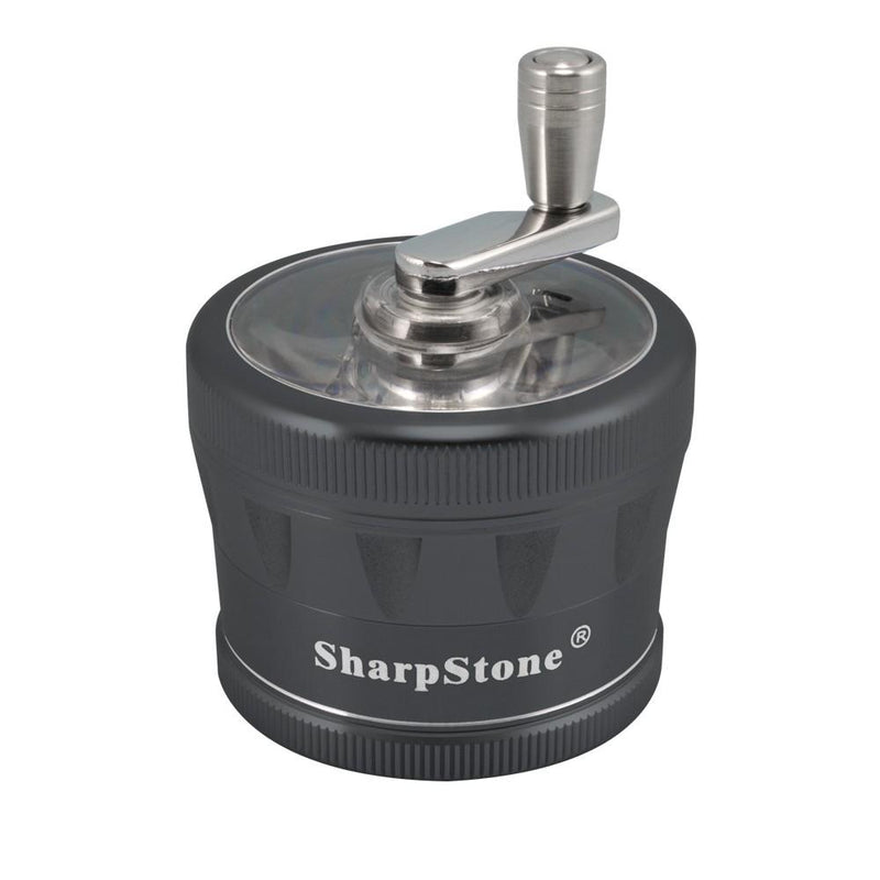 2.5 in Sharpstone 2.0 V2 4pc Crank Top Grinder - Black.