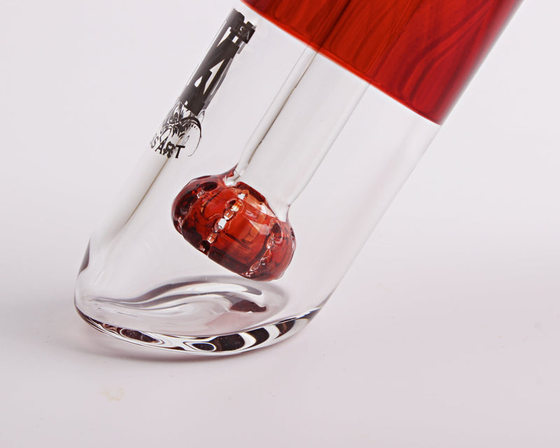 2K Glass Art Color Accent Hammer Gridded Showerhead Bubbler 2k Glass Art