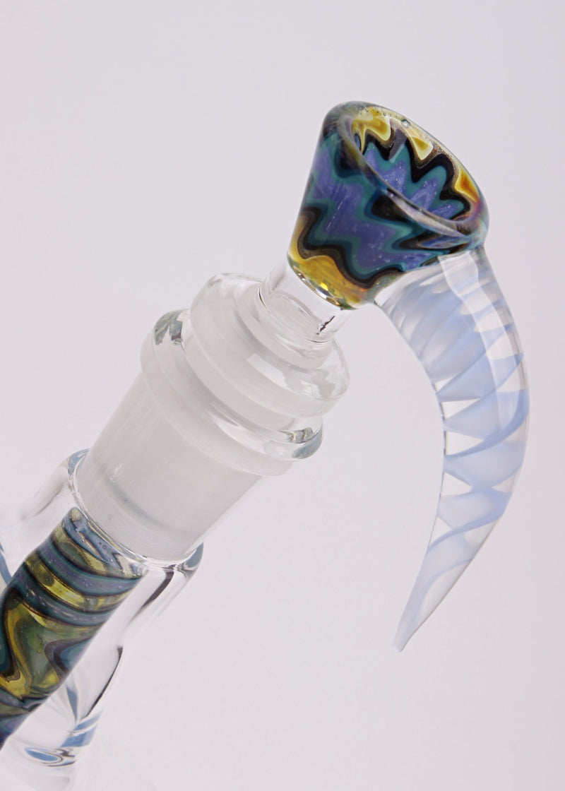 2K Glass Art Wig Wag Reversal Beaker Bong - Purple 2k Glass Art