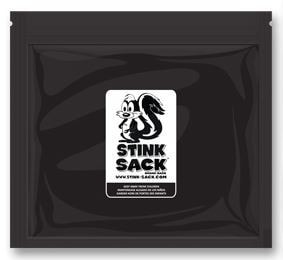 3 Pack Stink Sack Black Smell Proof Bag - 7" x 7".