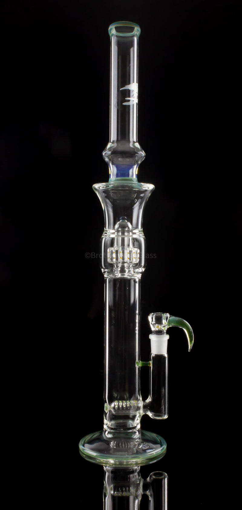 53 Elements Glass Double Perc Gridline to Gridded Dome Straight Bong - Color.