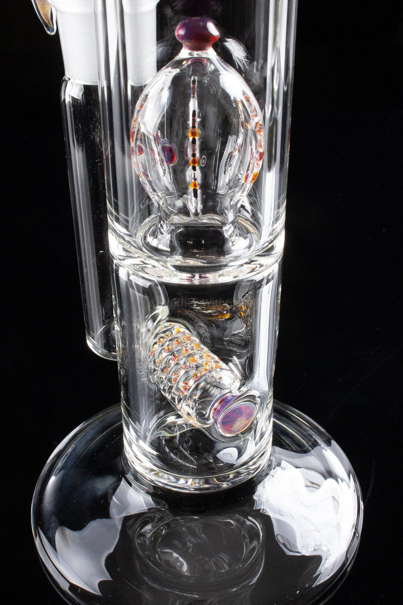 53 Elements Glass Double Perc Gridline to Imperial Straight Bong - 1.