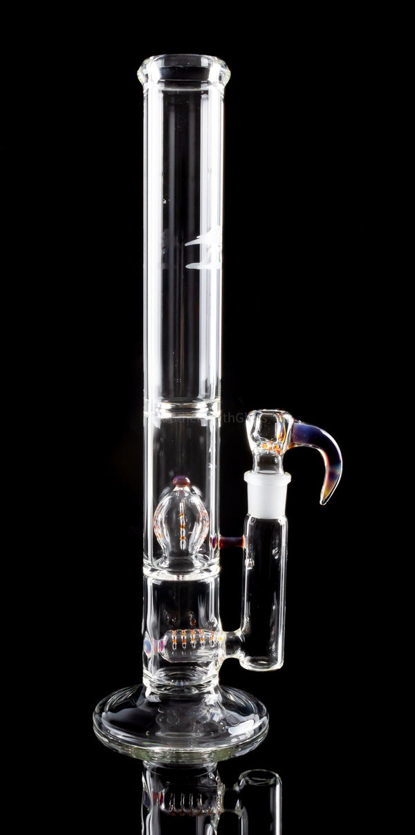 53 Elements Glass Double Perc Gridline to Imperial Straight Bong - 1.