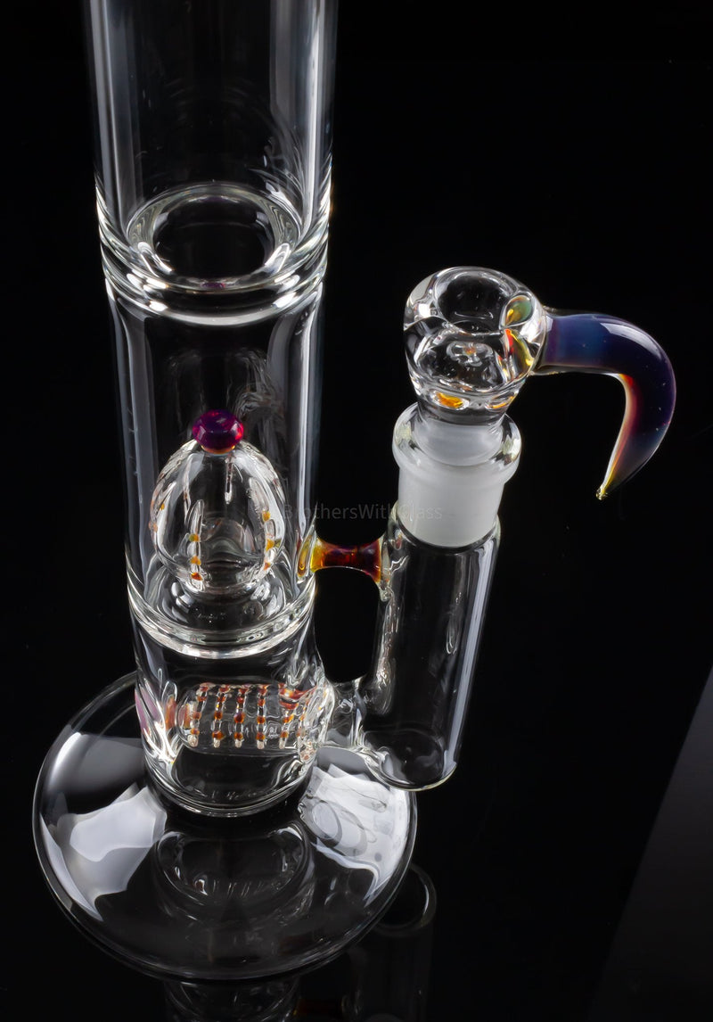 53 Elements Glass Double Perc Gridline to Imperial Straight Bong - 2.