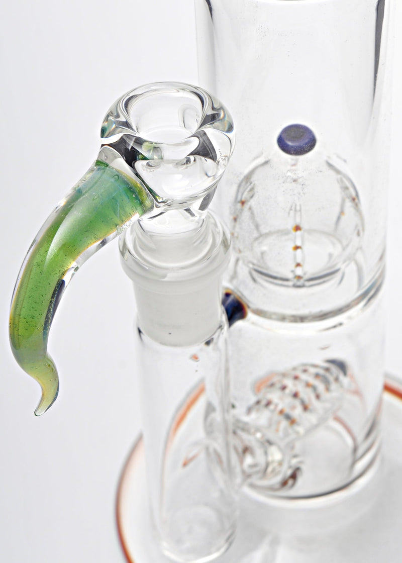 53 Elements Glass Gridline to Imperial Perc Straight Bong Color Accents 53 Elements